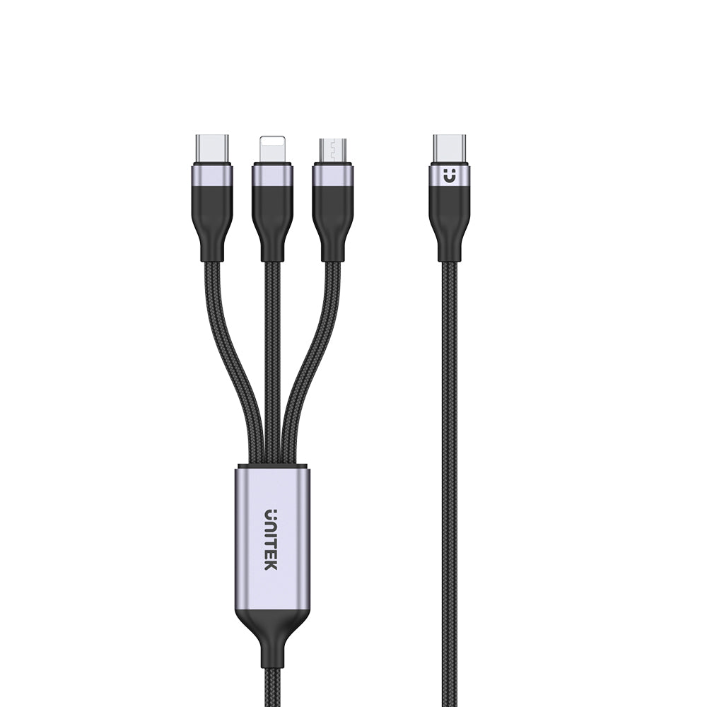 3-in-1 USB-C to Lightning / USB-C / Micro USB Multi Charging Cable