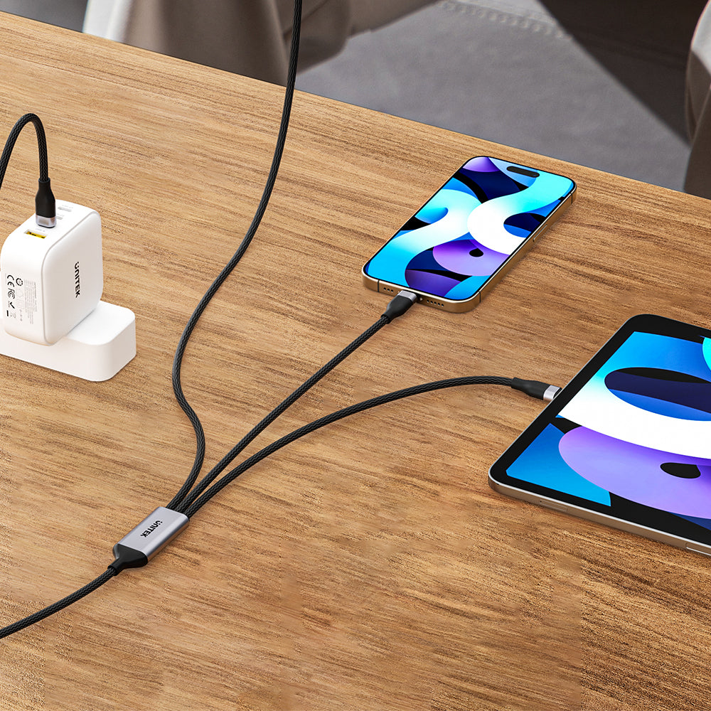 3-in-1 USB-C to Lightning / USB-C / Micro USB Multi Charging Cable