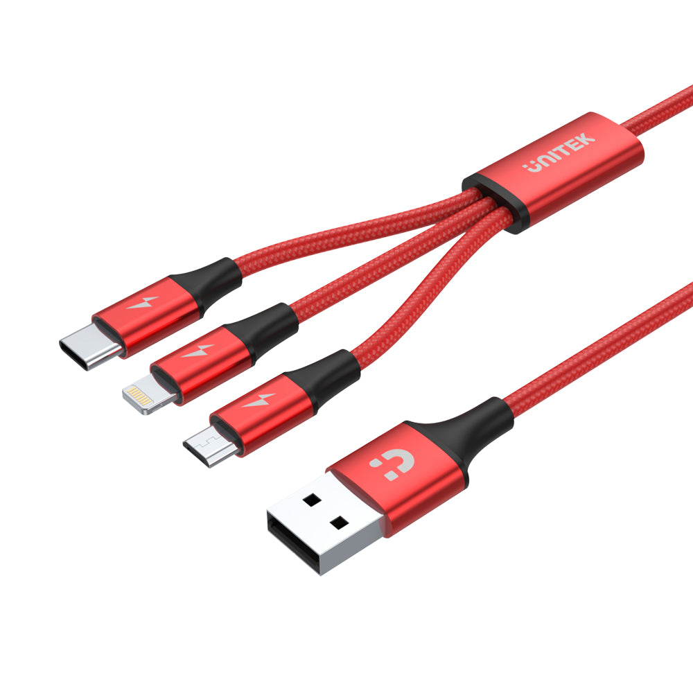 USB 3-in-1 Charging Cable (USB C / Micro USB / Lightning)