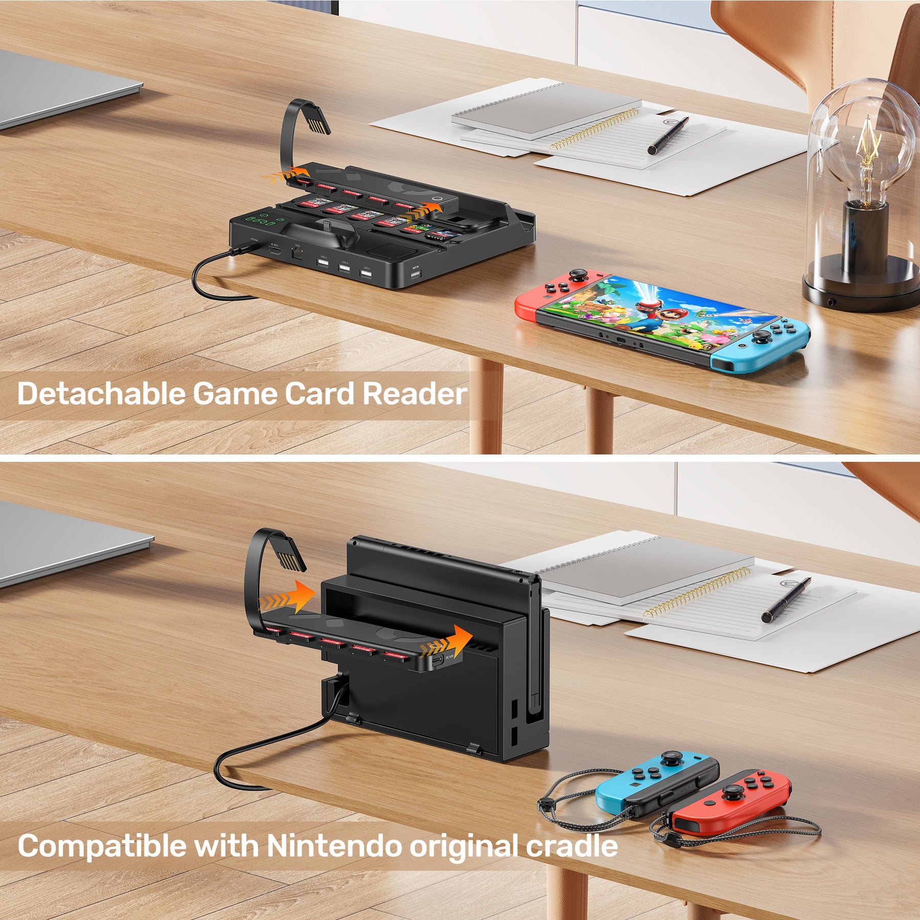 Switch Charging Station with Game Card Reader