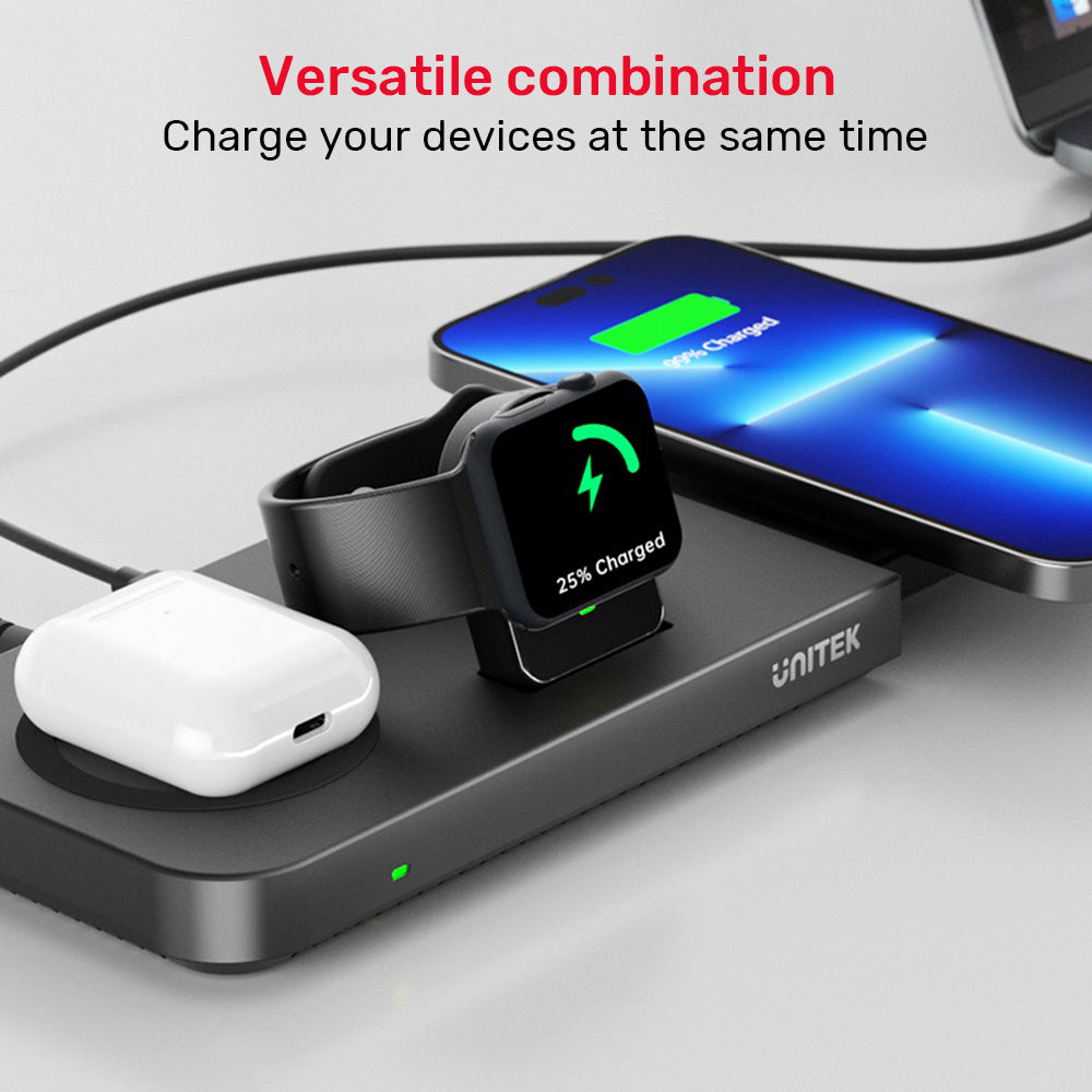 MagMighty COMBO 6 6-in-1 Wireless Charging Pad for Smartphone, Apple Watch & Earbuds