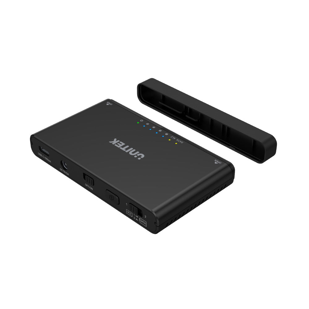 SolidForce+ USB-C to PCIe/NVMe M.2 SSD Enclosure plus SATA III Adapter with Offline Clone