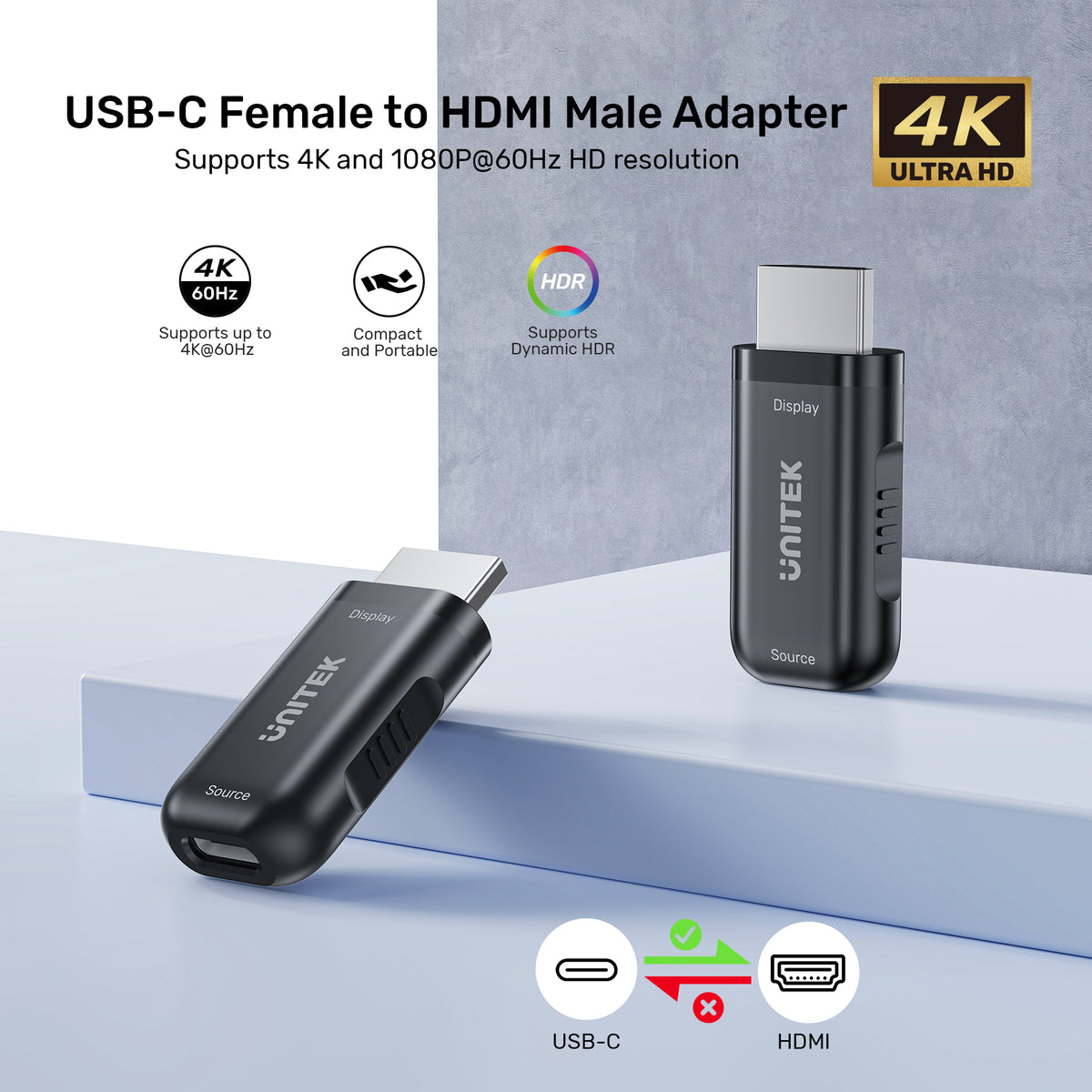 USB-C F to HDMI M Adapter