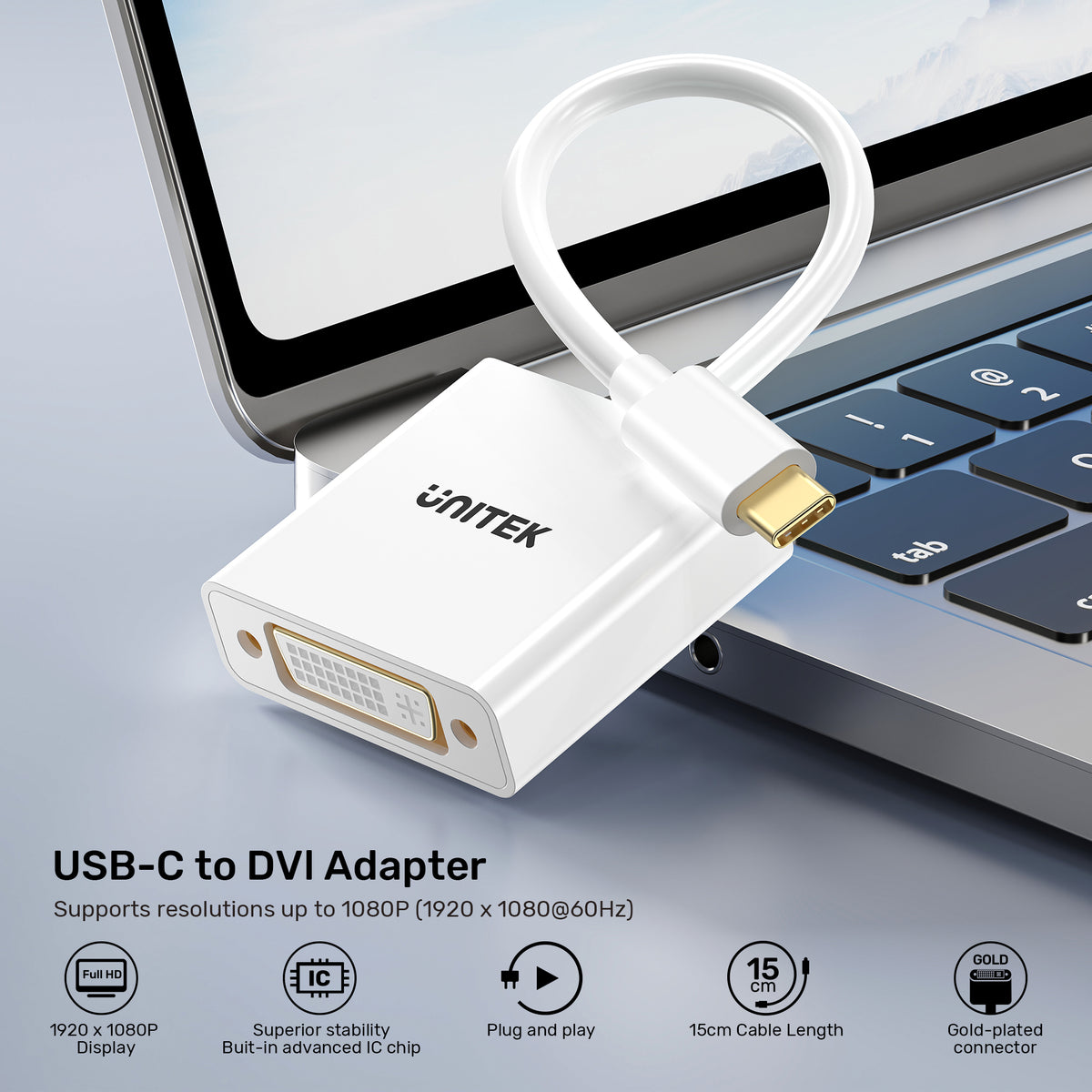 USB-C to DVI Adapter