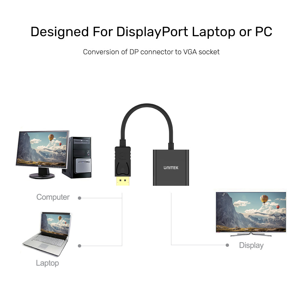 DisplayPort to VGA Adapter