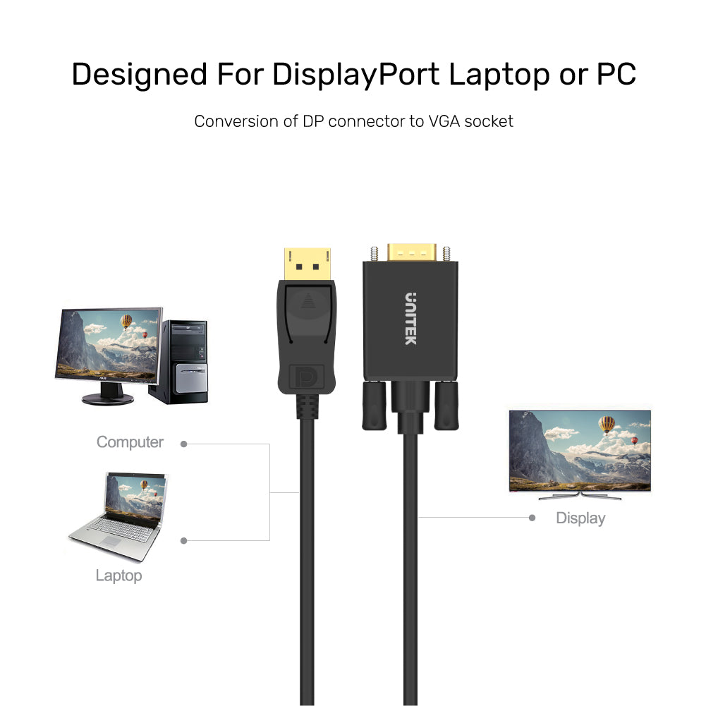 DisplayPort to VGA Cable